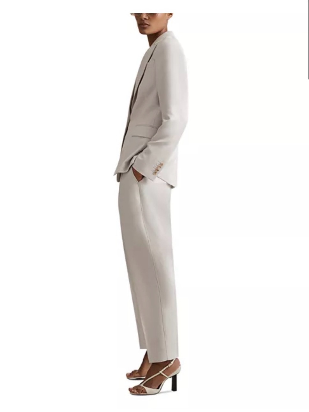NWT- REISS Farrah Tapered Pants, Grey, size US12 - Picture 3 of 12